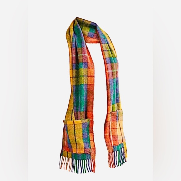 Patrick King Woollen Company Deluxe Wool Fringe Multicolor Scarf - Picture 3 of 8